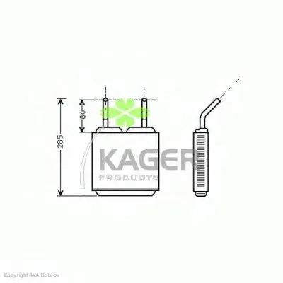Теплообменник, отопление салона KAGER купить