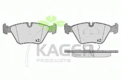 Комплект тормозных колодок, дисковый тормоз KAGER купить