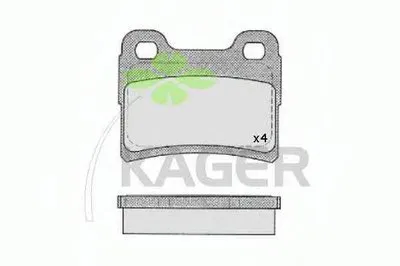 Комплект тормозных колодок, дисковый тормоз KAGER купить