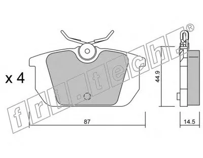 Комплект тормозных колодок, дисковый тормоз fri.tech. купить