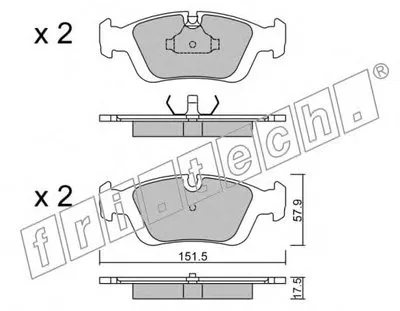Комплект тормозных колодок, дисковый тормоз fri.tech. купить