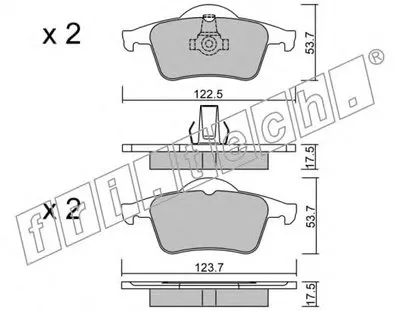 Комплект тормозных колодок, дисковый тормоз fri.tech. купить