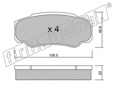 Комплект тормозных колодок, дисковый тормоз fri.tech. купить