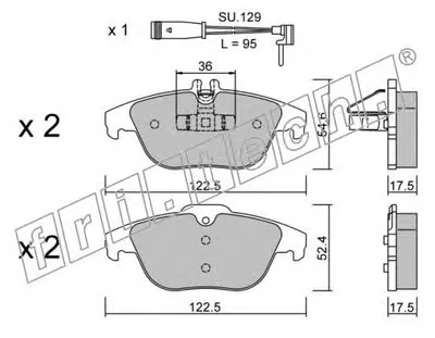 Комплект тормозных колодок, дисковый тормоз fri.tech. купить