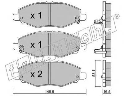 Комплект тормозных колодок, дисковый тормоз fri.tech. купить