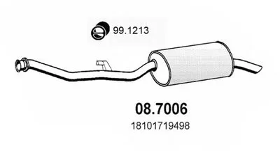 Глушитель выхлопных газов конечный ASSO купить