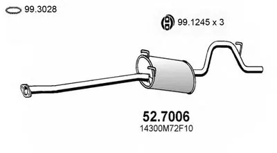 Глушитель выхлопных газов конечный ASSO купить