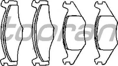 Комплект тормозных колодок, дисковый тормоз TOPRAN купить