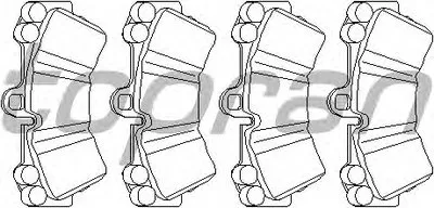 Комплект тормозных колодок, дисковый тормоз TOPRAN купить