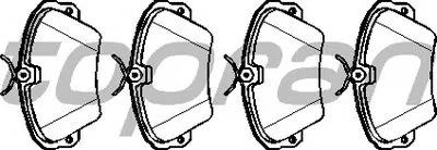 Комплект тормозных колодок, дисковый тормоз TOPRAN купить