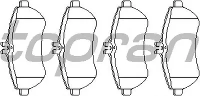Комплект тормозных колодок, дисковый тормоз TOPRAN купить