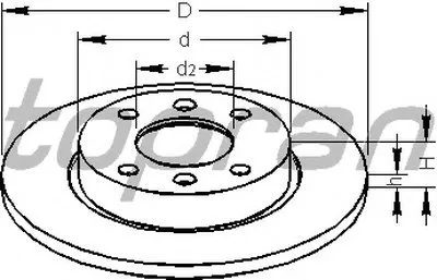 Тормозной диск COATED TOPRAN купить