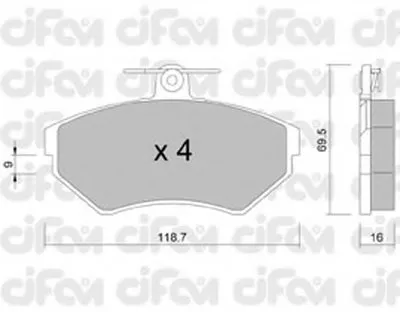 Комплект тормозных колодок, дисковый тормоз CIFAM купить