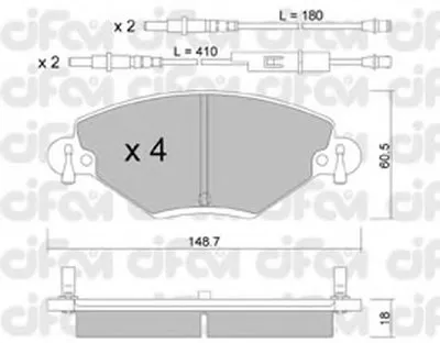 Комплект тормозных колодок, дисковый тормоз CIFAM купить
