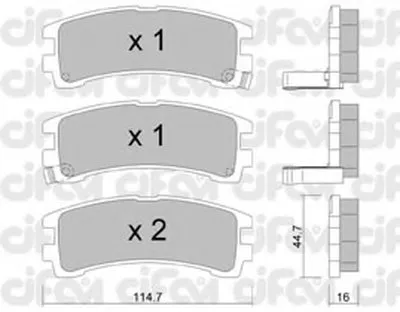 Комплект тормозных колодок, дисковый тормоз CIFAM купить
