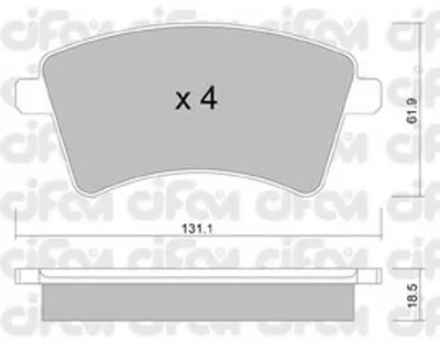 Комплект тормозных колодок, дисковый тормоз CIFAM купить