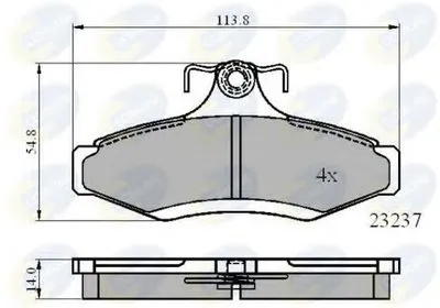 Комплект тормозных колодок, дисковый тормоз Comline COMLINE купить