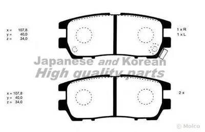 Комплект тормозных колодок, дисковый тормоз ASHUKI купить