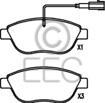 Комплект тормозных колодок, дисковый тормоз EEC купить