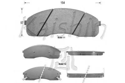 Комплект тормозных колодок, дисковый тормоз KAISHIN купить
