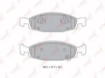 Комплект тормозных колодок, дисковый тормоз LYNXauto купить