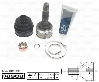 Шарнирный комплект, приводной вал PASCAL купить