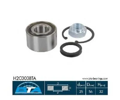 Комплект подшипника ступицы колеса BTA купить