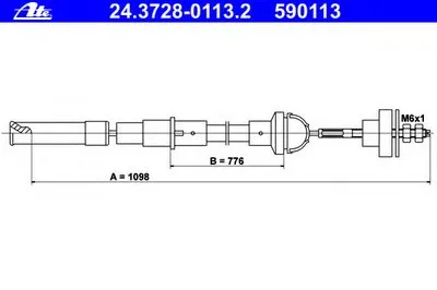 Тросик сцепления ATE купить