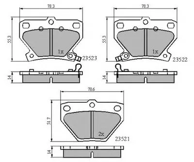 Комплект тормозных колодок, дисковый тормоз NATIONAL купить