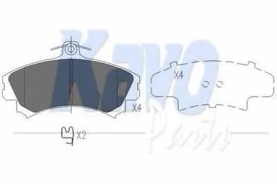 Комплект тормозных колодок, дисковый тормоз KAVO PARTS купить