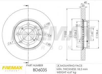 Тормозной диск Premium Carbon + FREMAX купить