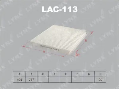 Фильтр, воздух во внутренном пространстве LYNXauto купить