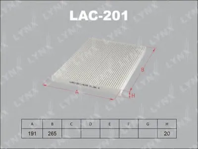 Фильтр, воздух во внутренном пространстве LYNXauto купить