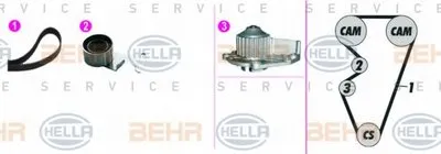 Водяной насос + комплект зубчатого ремня BEHR HELLA SERVICE купить
