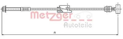 Трос, стояночная тормозная система COFLE METZGER купить