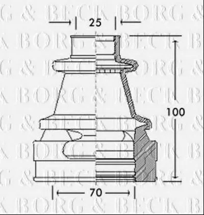 Пыльник, приводной вал BORG & BECK купить