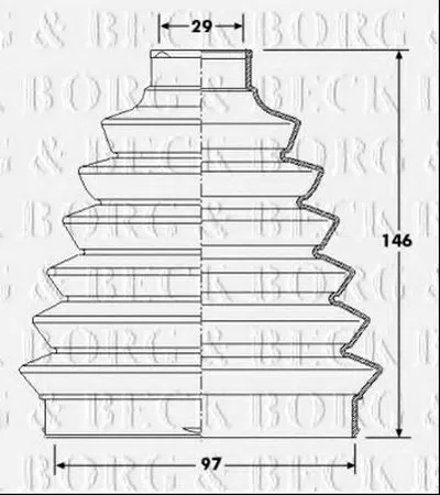 Пыльник, приводной вал BORG & BECK купить