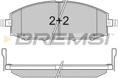 Комплект тормозных колодок, дисковый тормоз BREMSI купить
