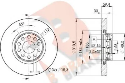 Тормозной диск R BRAKE купить