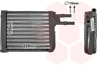 Теплообменник, отопление салона VAN WEZEL купить