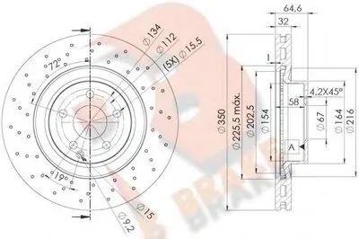 Тормозной диск R BRAKE купить