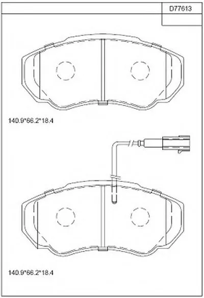 Комплект тормозных колодок, дисковый тормоз ASIMCO купить
