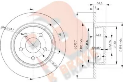Тормозной диск R BRAKE купить