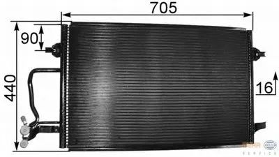 Конденсатор, кондиционер BEHR HELLA SERVICE HELLA купить