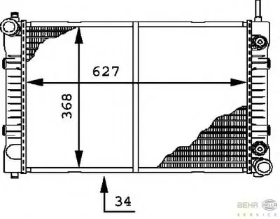 Радиатор, охлаждение двигателя BEHR HELLA SERVICE HELLA купить