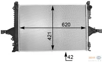 Радиатор, охлаждение двигателя BEHR HELLA SERVICE HELLA купить