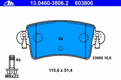 Комплект тормозных колодок, дисковый тормоз ATE купить