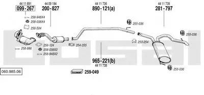 Система выпуска ОГ BOSAL купить