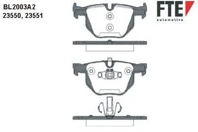 Комплект тормозных колодок, дисковый тормоз FTE купить