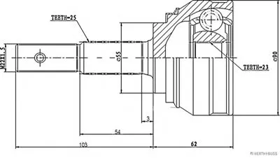 Шарнирный комплект, приводной вал HERTH+BUSS JAKOPARTS купить